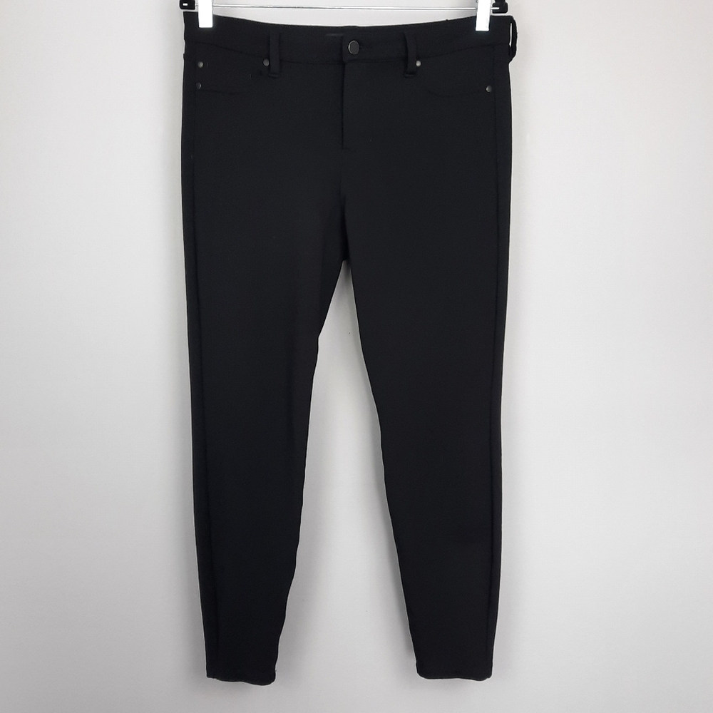Liverpool Solid Black Midrise Ankle Length Skinny Ponte Pants size 10